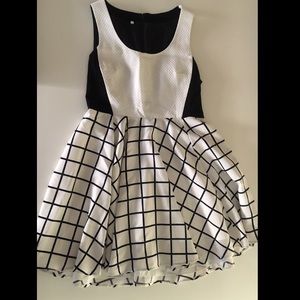 Anthropologie Black & White Dress